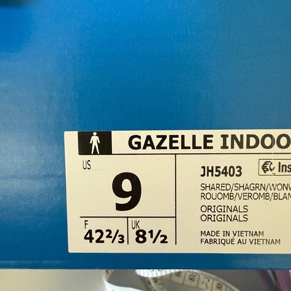 Adidas Gazelle Indoor Burgundy and Green Sneakers new in box - Picture 6 of 10